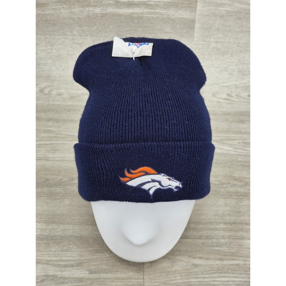 NWT Denver Broncos Blue Beanie Winter Hat NFL‎